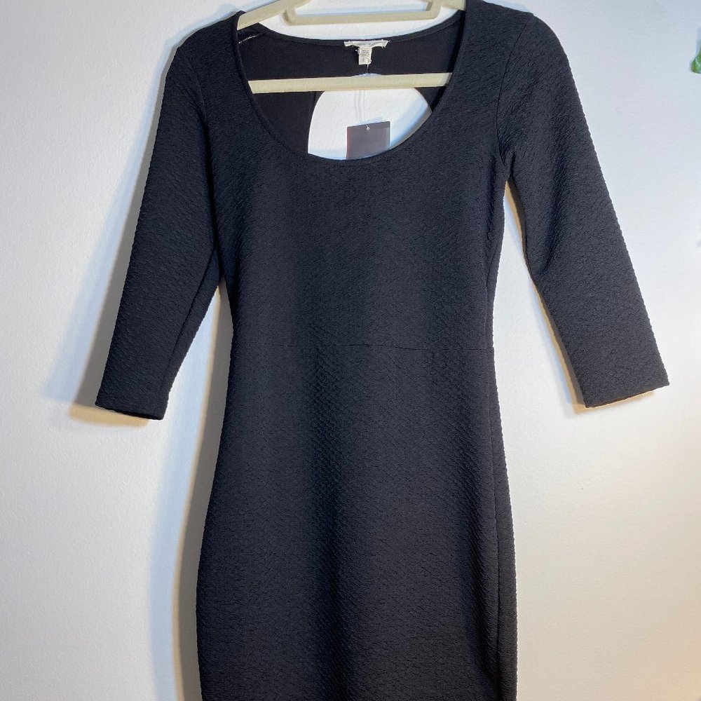 Urban Outfitters Black Midi Length Body Con Dress